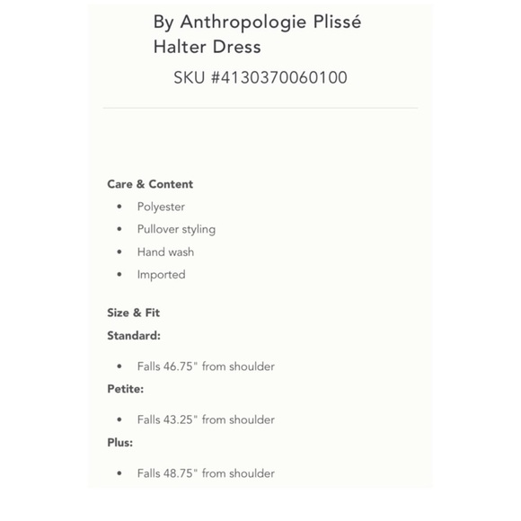 BY ANTHROPOLOGIE PLISSÉ HALTER DRESS
 CRIMSON 3X - Picture 5 of 5